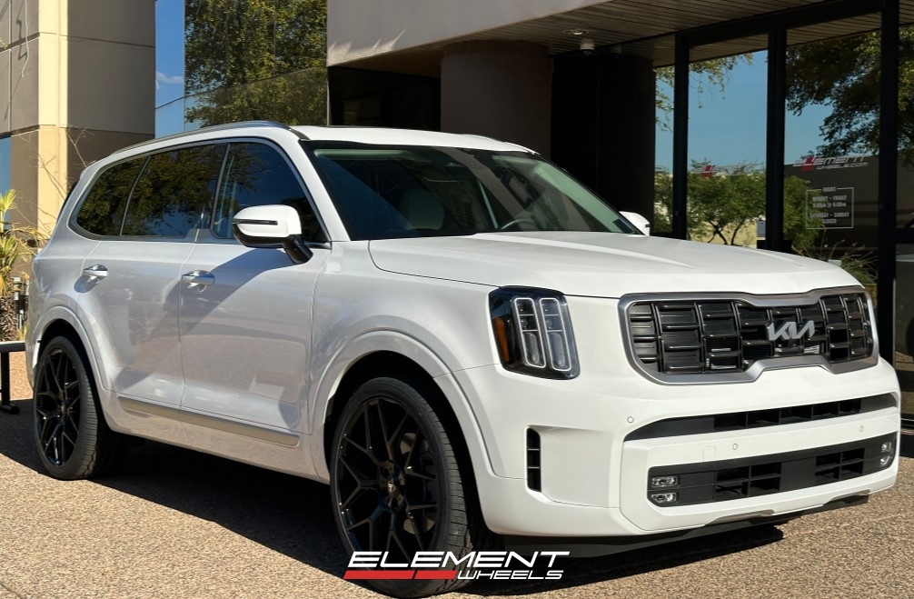 22 Inch Asanti ABL-27 Gloss Black on a 2023 Kia Telluride