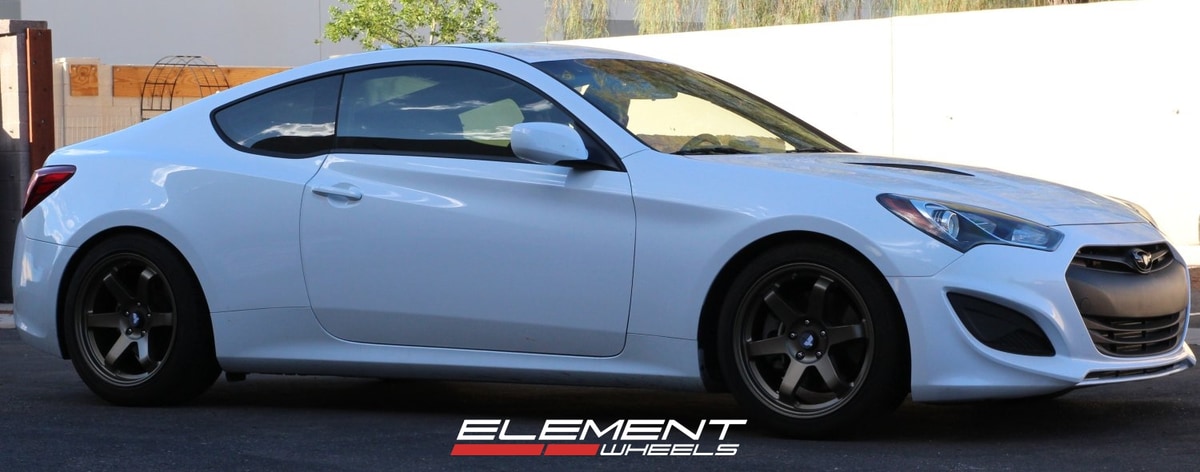 18 inch Staggered Avid.1 AV-06 Matte Bronze on 2013 Hyundai Genesis Coupe w/ Specs