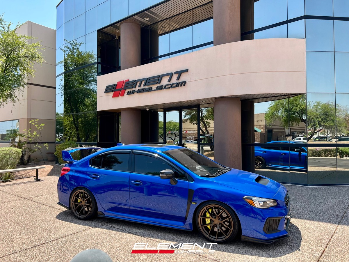 19 inch Aodhan AFF7 Matte Bronze on a 2018 Subaru WRX STI