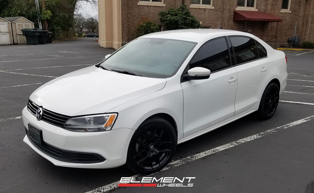 17 inch Touren TR79 Gloss Black on a 2012 Volkswagen Jetta TDI