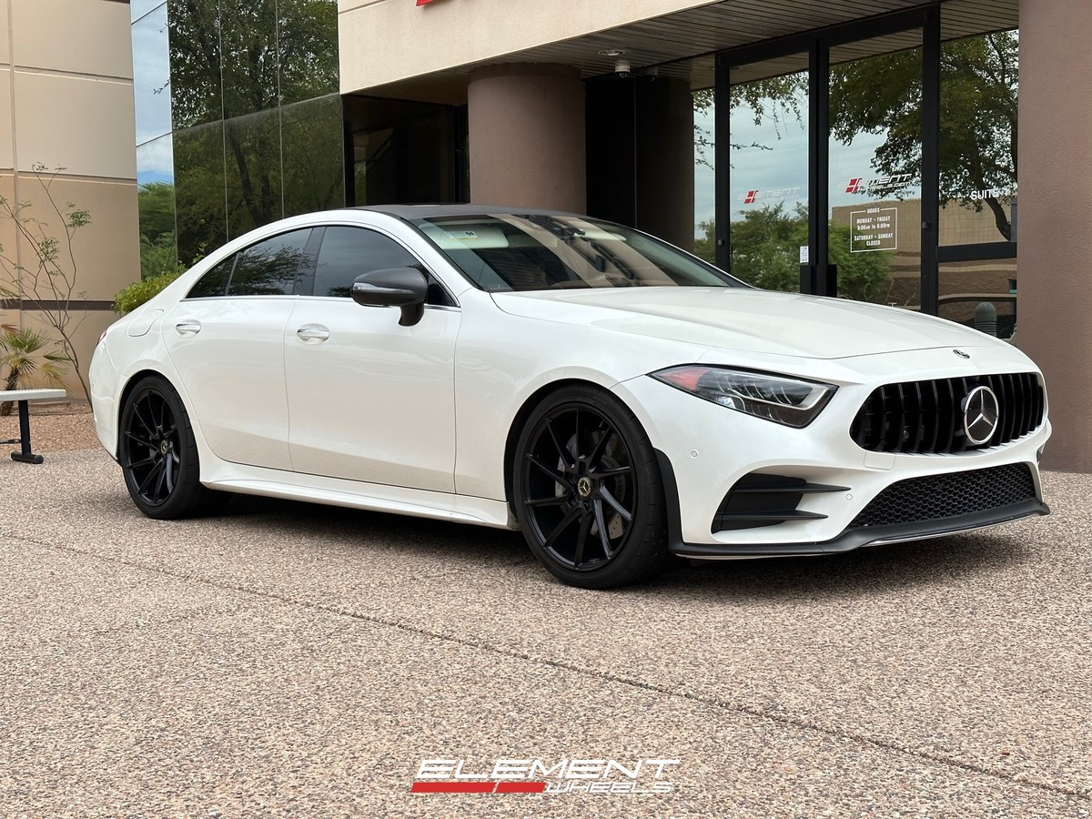 Staggered 20 inch Savini BM15 Gloss Black on a 2023 Mercedes Benz CLS