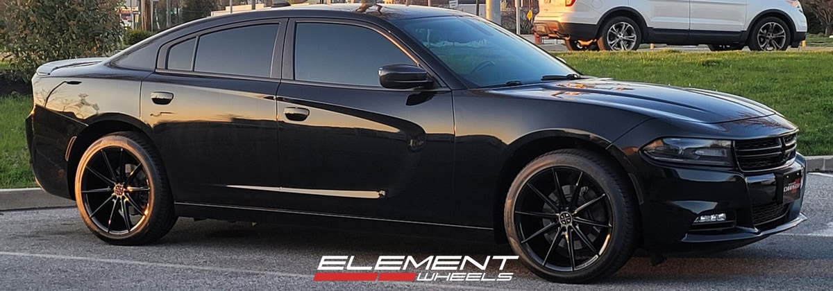 20 inch Blaque Diamond BD-11 Gloss Black on a 2015 Dodge Charger AWD