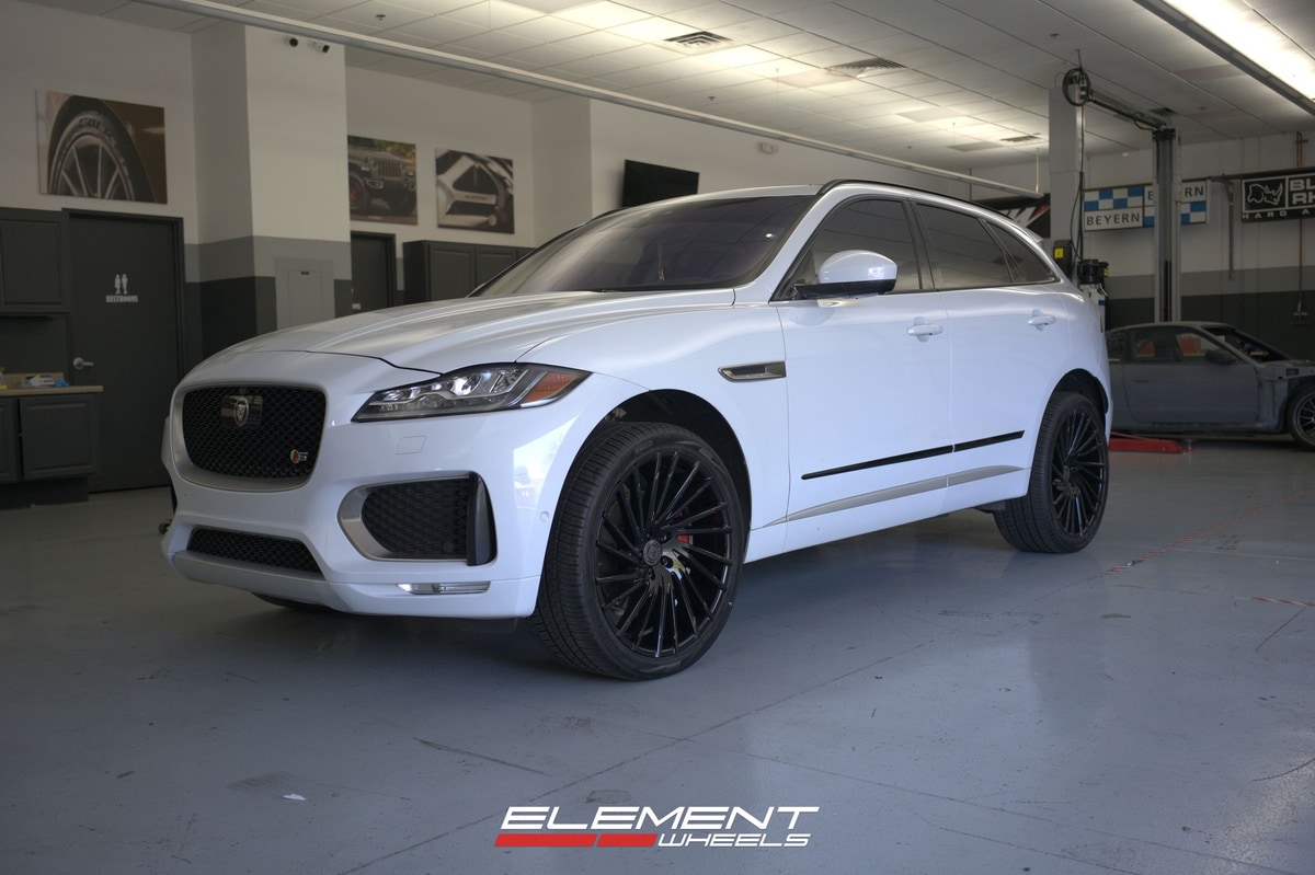 22 Inch Lexani Wraith in Full Gloss Black on a 2017 Jaguar F-Pace SUV