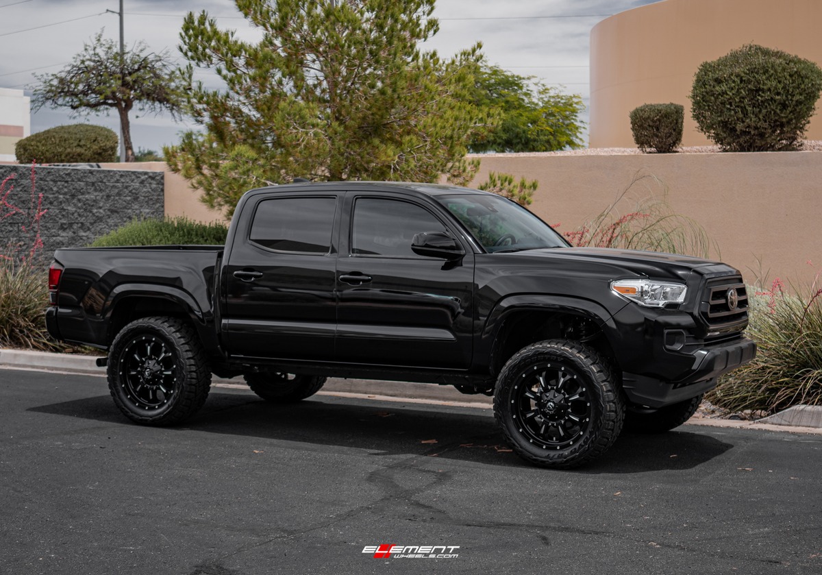 20 inch Fuel Off-Road Krank Black Milled D517 on a Lifted 2020 Toyota Tacoma