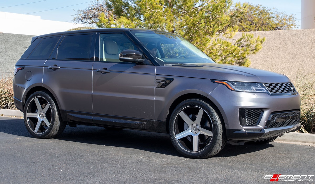 22 inch AZAD AZ5198 Gloss Black Machined Face on a 2021 Land Rover Range Rover Sport (Non-Supercharged)