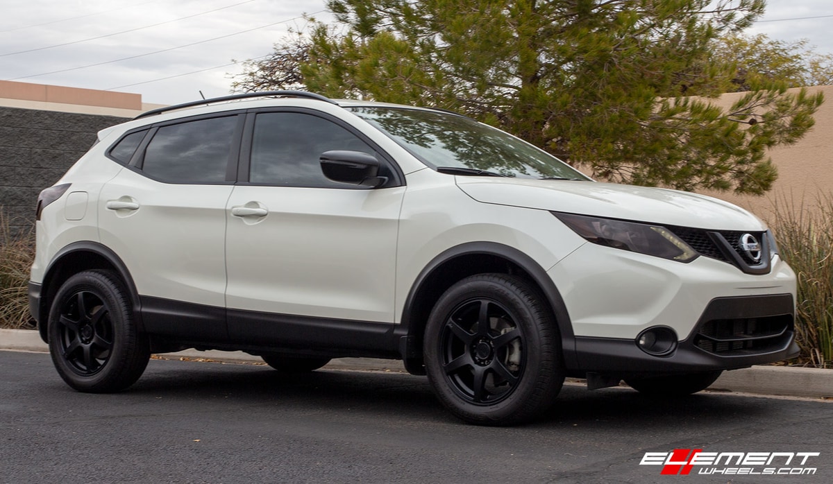 17 inch Motegi MR143 CS6 Satin Black on a 2017 Nissan Rogue