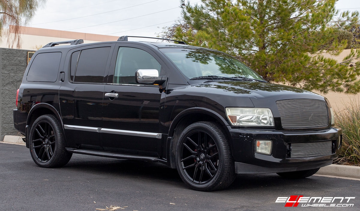 22 inch Asanti ABL-28 Gloss Black on a 2006 Infiniti QX56