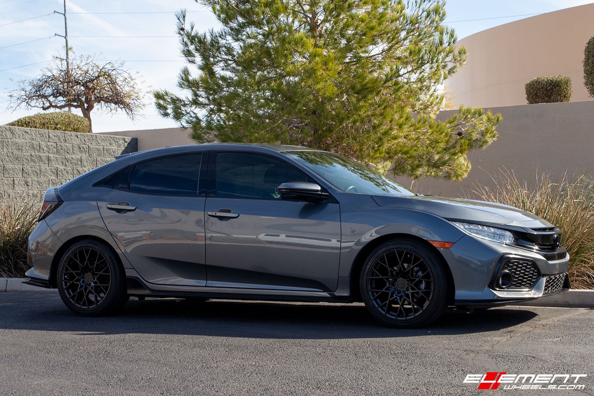 18 inch TSW Sebring Matte Black on a 2018 Honda Civic Hatchback Sport Touring
