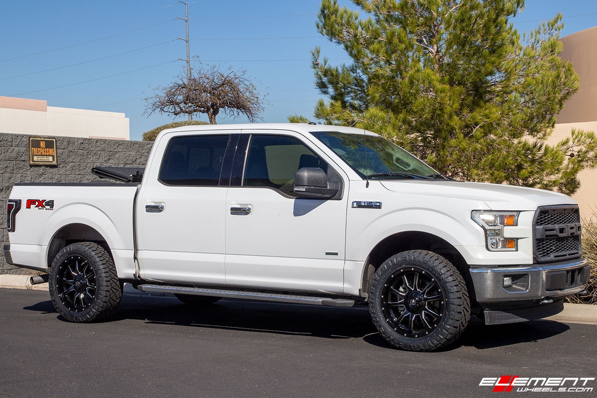 20 inch Fuel Off-Road Vandal Gloss Black Milled D627 on a 2017 Ford F-150