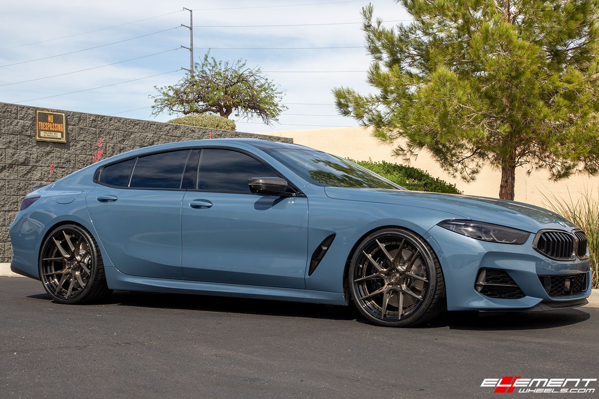 21 inch BC Forged HCA381S Brushed Black Tint w/ Gloss Black Lip on a 2021 BMW M850i