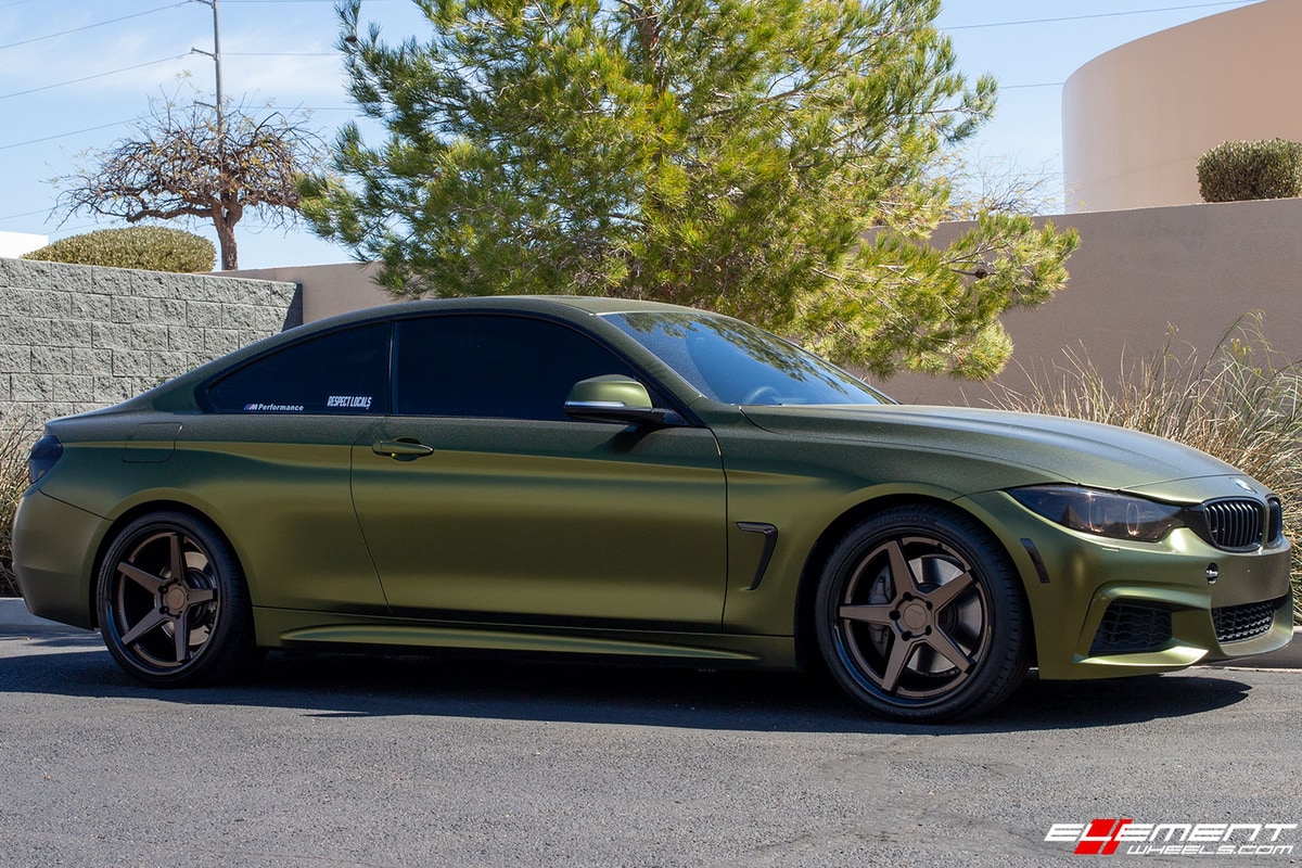 19 inch Staggered Ferrada FR3 Matte Bronze w/ Gloss Black Lip on a 2015 BMW 4 Series