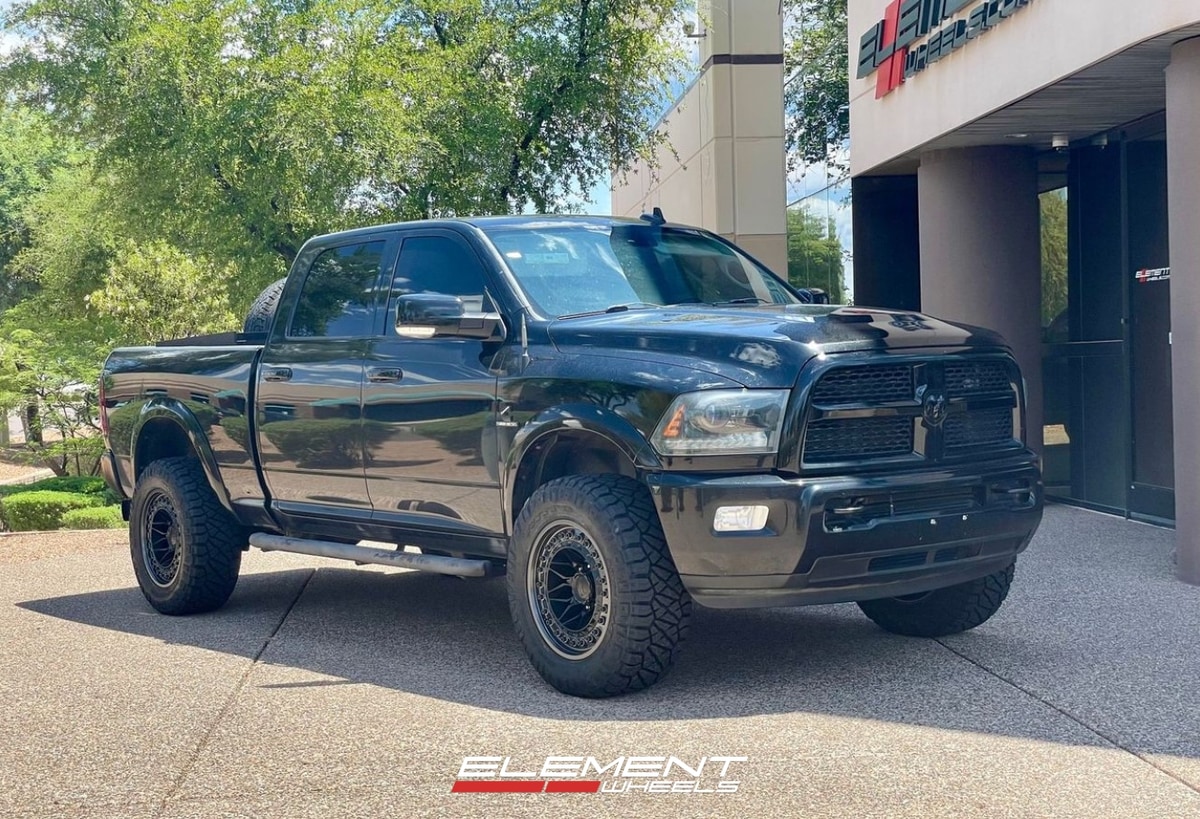 20 inch Black Rhino Alpha in Matte Black w/ Gunmetal Lip on a 2010 Dodge Ram 2500