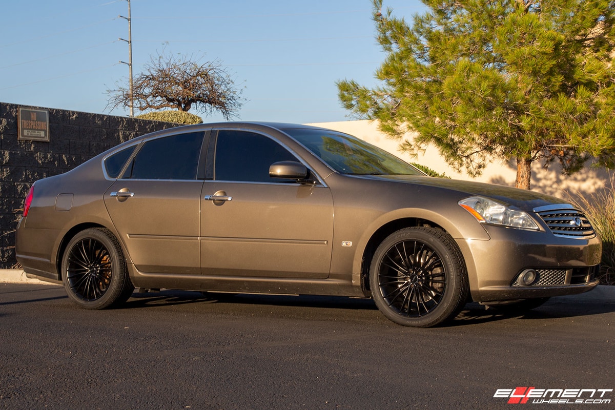 18 inch NS NS1606 Matte Black on a 2006 Infiniti M35