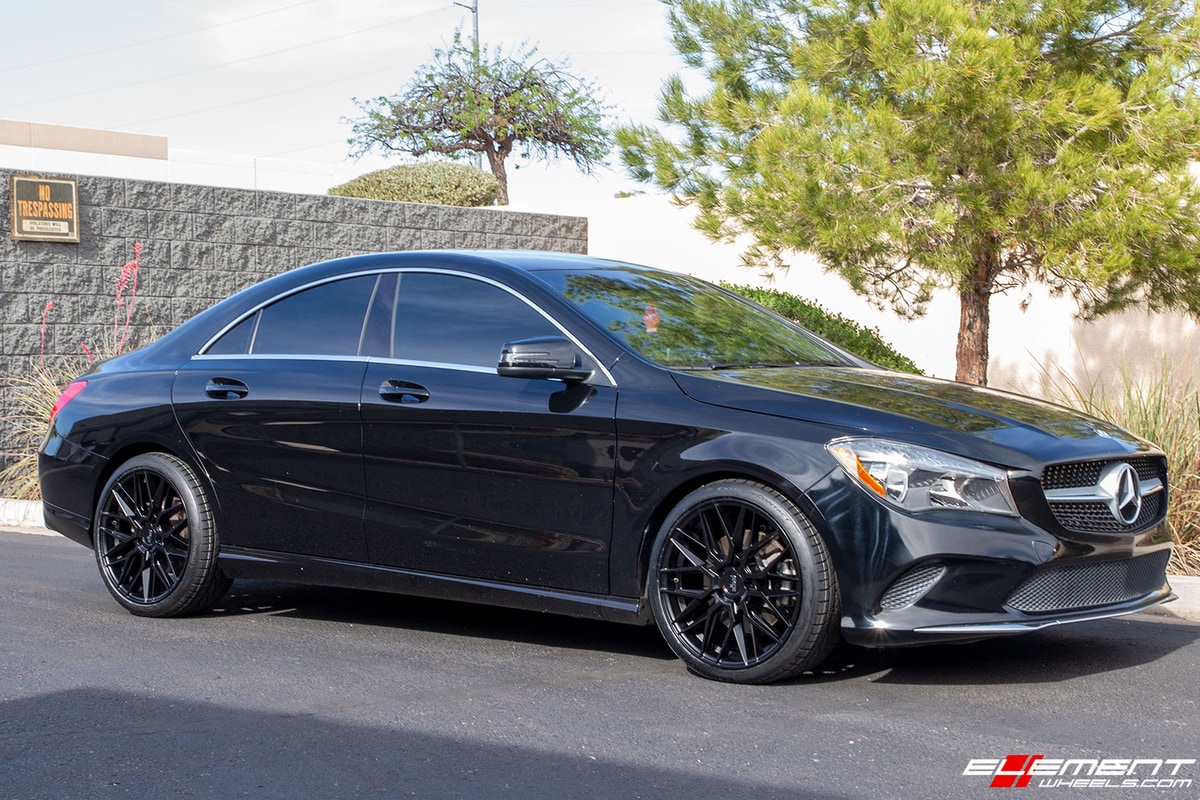 19 inch Niche Gamma Matte Black M190 on a 2018 Mercedes Benz CLA250