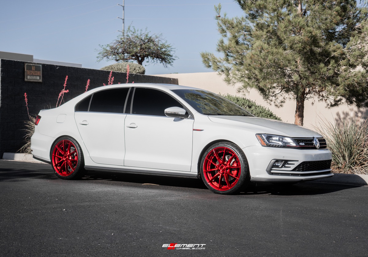 19 inch Niche Sector Candy Red M213 on a 2016 Volkswagen Jetta GLI