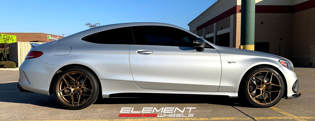 19 inch Staggered Rohana RFX11 Brushed Bronze on a 2017 C43 AMG Coupe