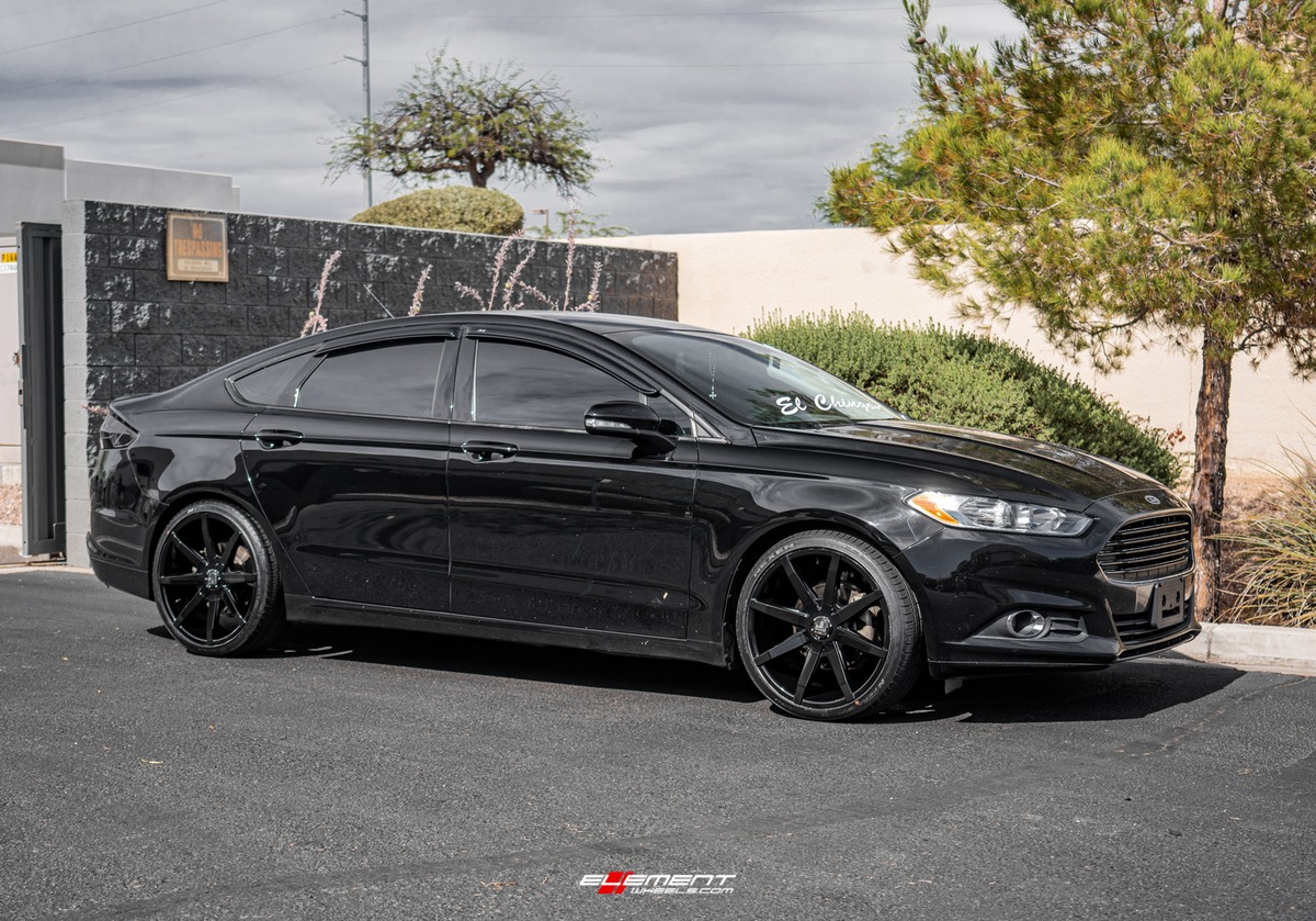 20 inch Dub Push All Gloss Black S110 on a 2016 Ford Fusion
