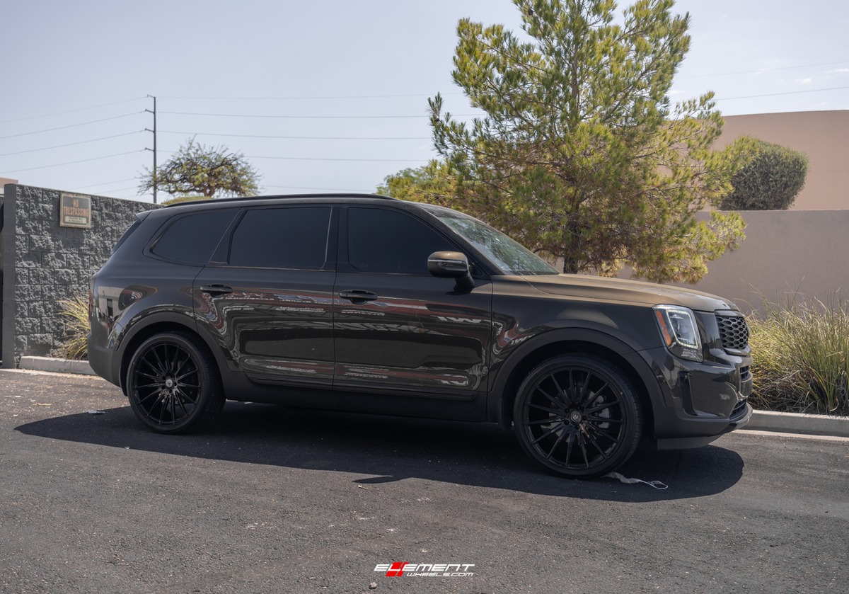 22 inch Asanti ABL-14 Gloss Black on a 2020 Kia Telluride