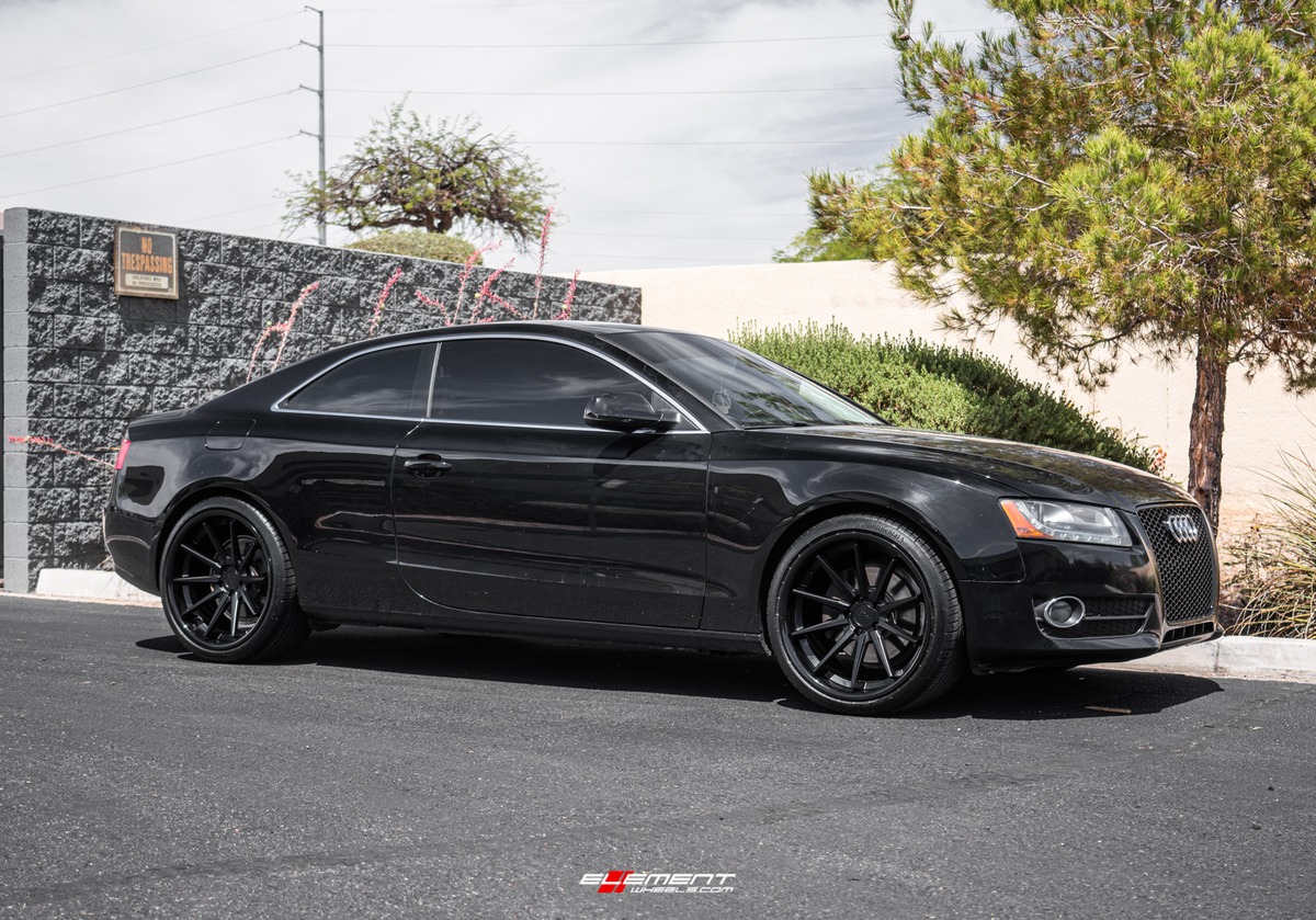 20 inch Ferrada FR4 Matte Black w/ Gloss Black Lip on a 2010 Audi A5