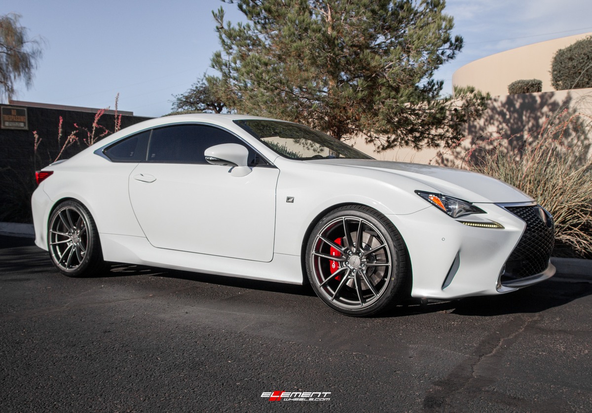 20 inch Staggered Velgen Light Weight VF5 Gloss Gunmetal on a 2015 Lexus RC350