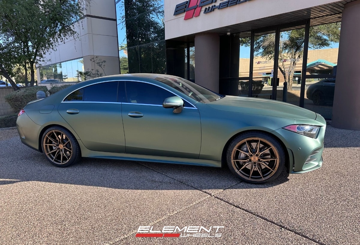 20 Staggered Rohana RFX13 in Brushed Bronze on a 2020 Mercedes CLS 450