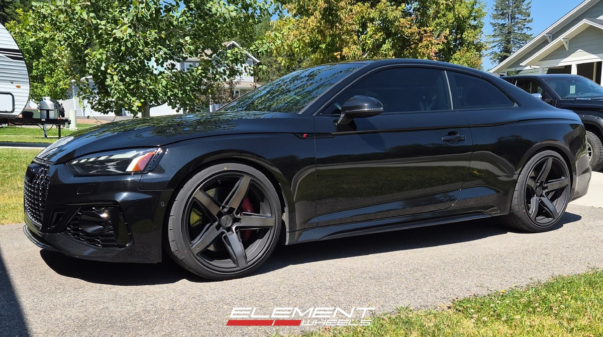 20x10.5 Niche Teramo Matte Black w/ Double Dark Tinted Face M271 on 2018-2025 Audi RS5
