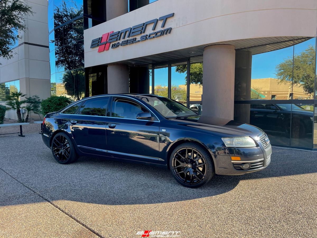 20 inch Lexani Vertigo Full Black on a 2006 Audi A6