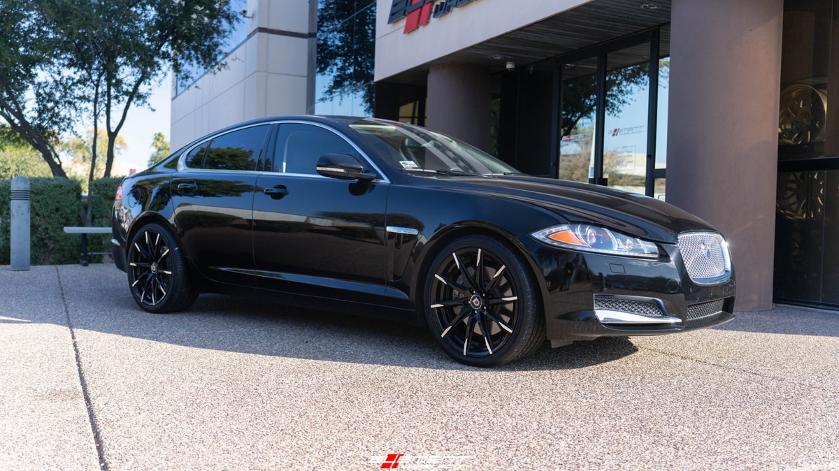 20 Inch Lexani CSS-15 in Gloss Black W/ Machined Tips on a 2012 Jaguar XF 5.0 Portfolio
