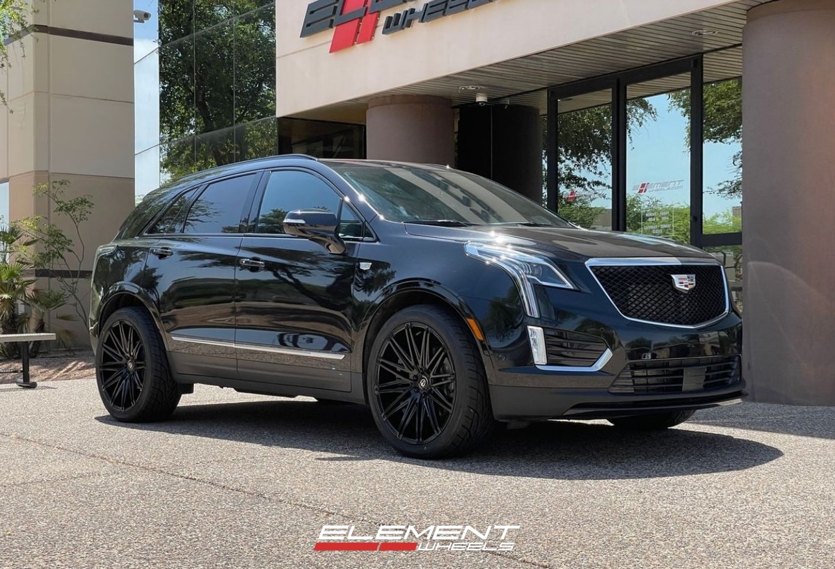 22 inch Curva Concepts C48 in Gloss Black on a 2020 Cadillac XT5