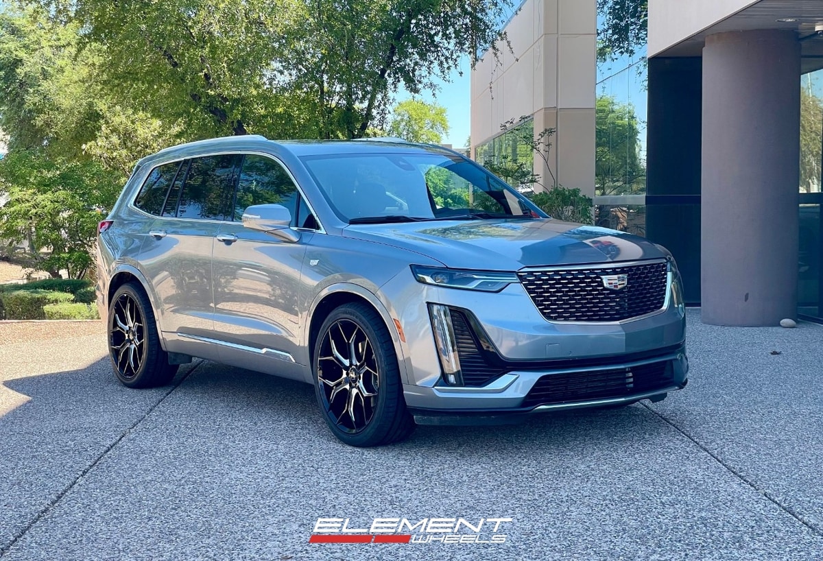 22 inch Asanti ABL-38 in Gloss Black w/ Milled Accents on a 2023 Cadillac XT6