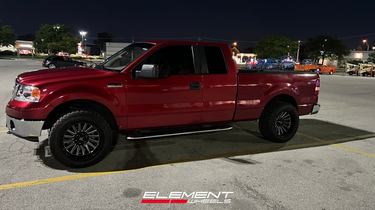 20 inch Force Off-Road F40 in Gloss Black Milled on a 2007 Ford F-150