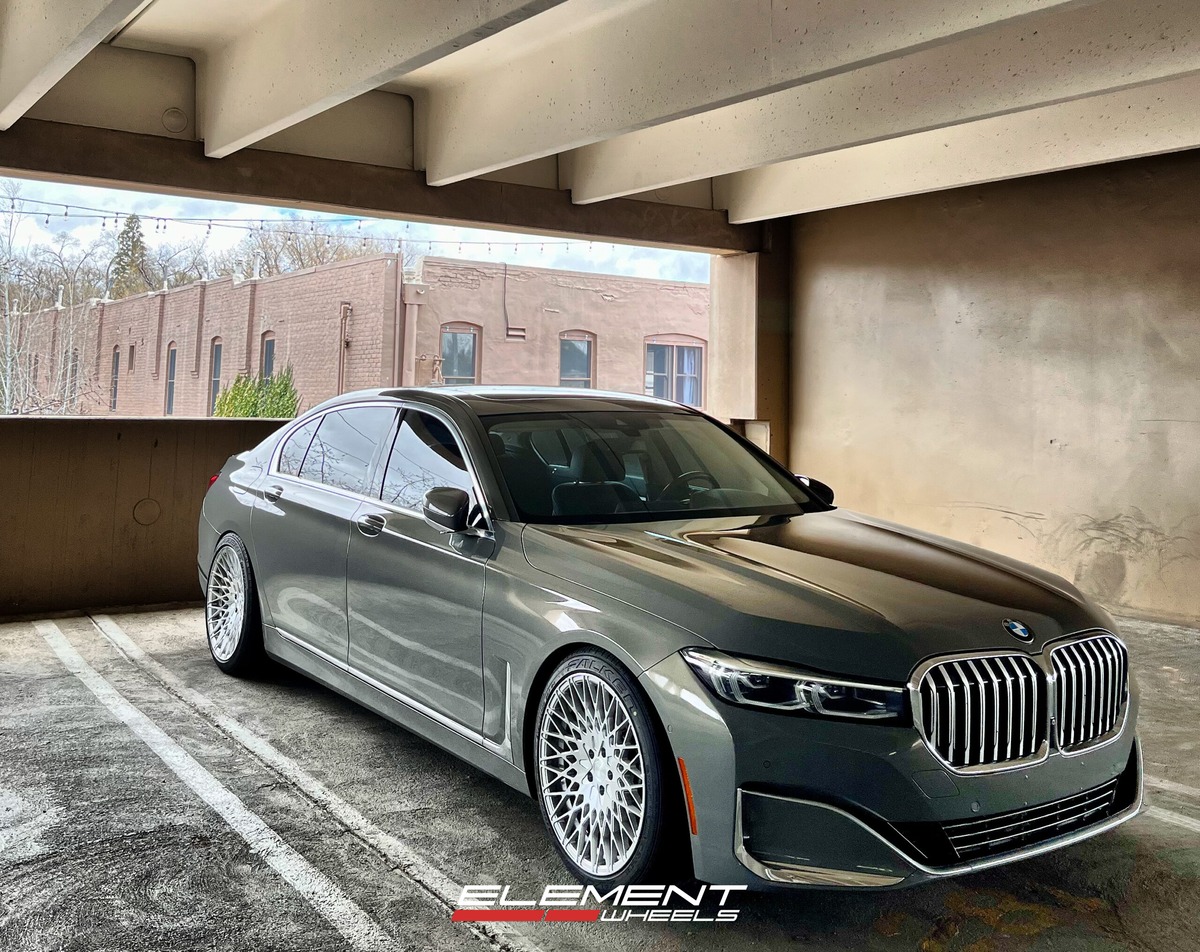 Staggered 20 Inch Avant Garde M540 Machine Silver on a 2020 BMW 7 Series RWD