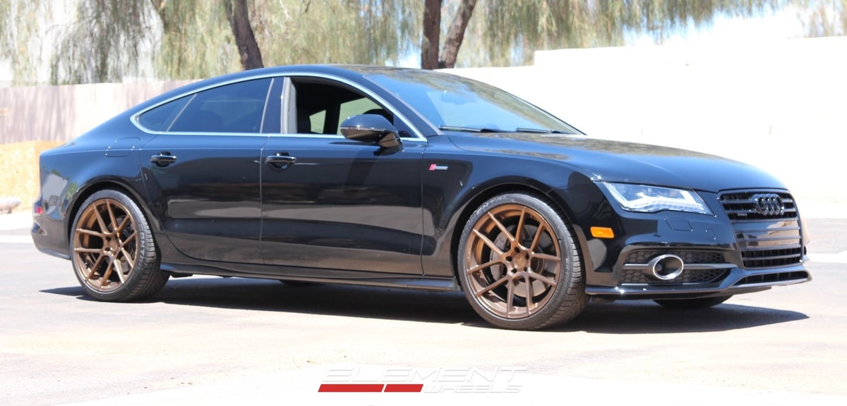 20x10 Avant Garde M510 Matte Antique Bronze on 2012 Audi A7 w/ Specs