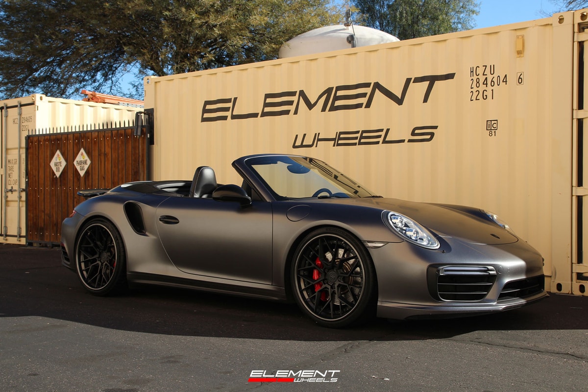 21 inch Staggered Variant FCK-3P+ on a Lowered 2017 Porsche 911 Turbo