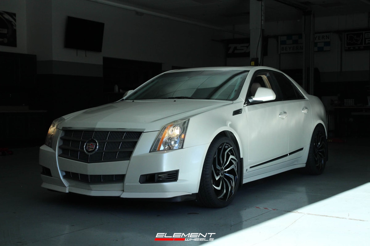 20 inch Lexani Shadow Gloss Black Machined Face on a 2008 Cadillac CTS Sedan RWD