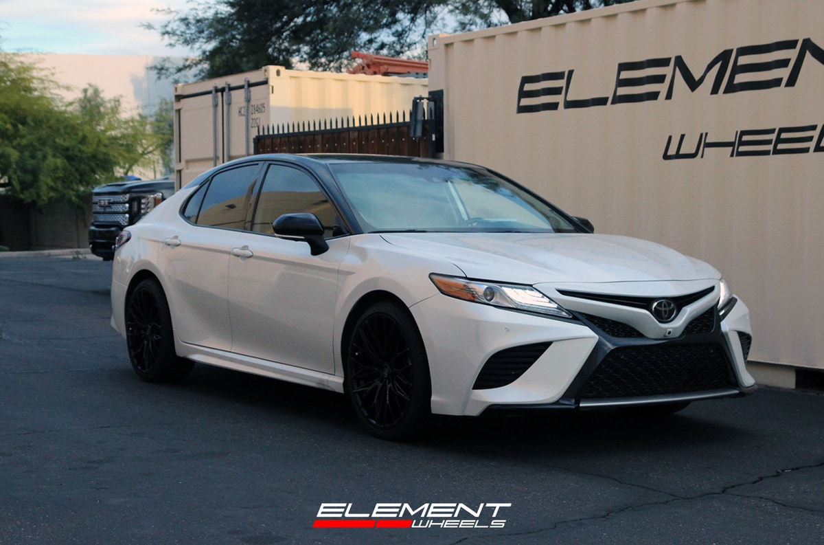 20 inch Lexani Aries Full Gloss Black on a 2019 Toyota Camry
