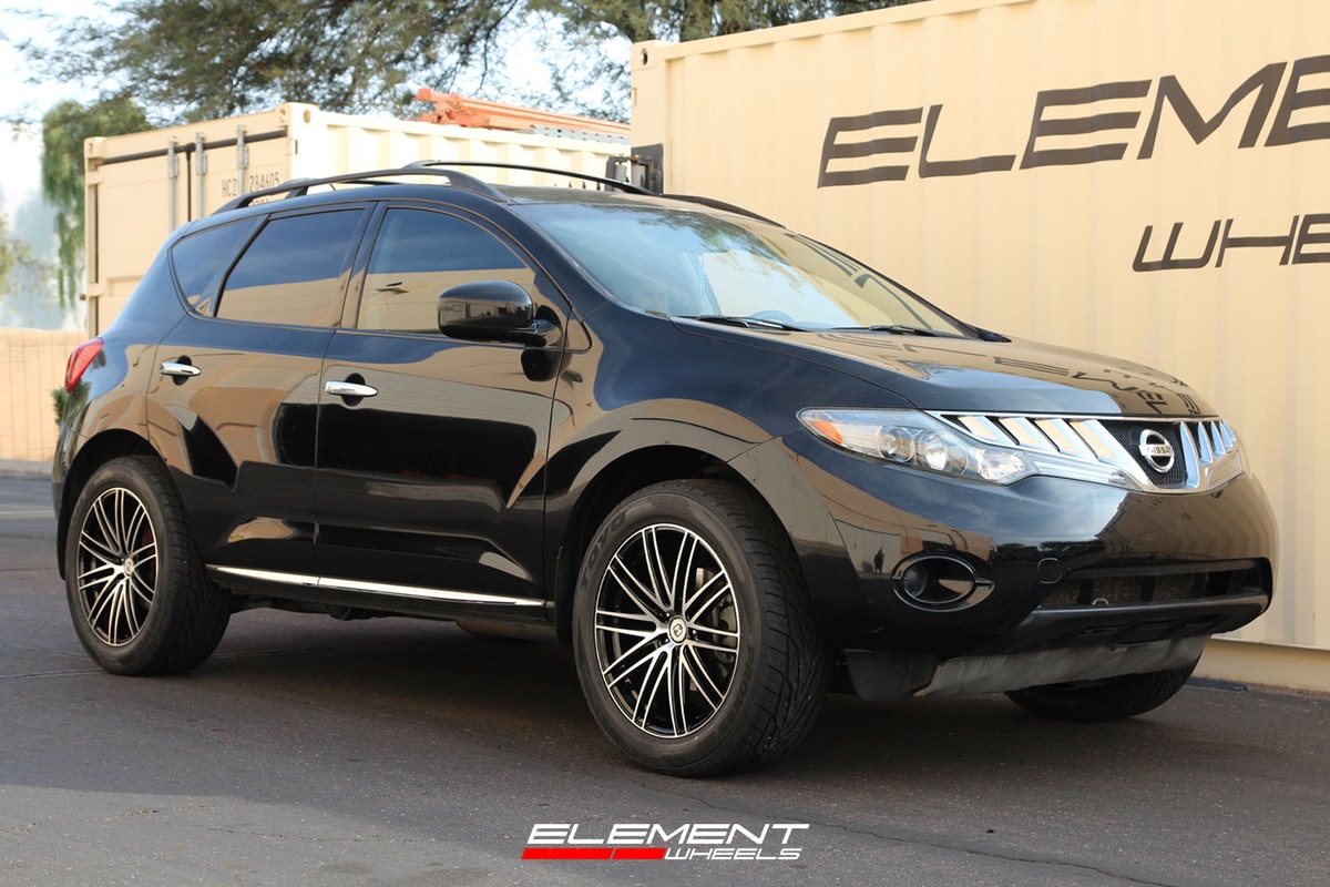20 inch Curva Concepts CFF50 Gloss Black Machined on a 2009 Nissan Murano