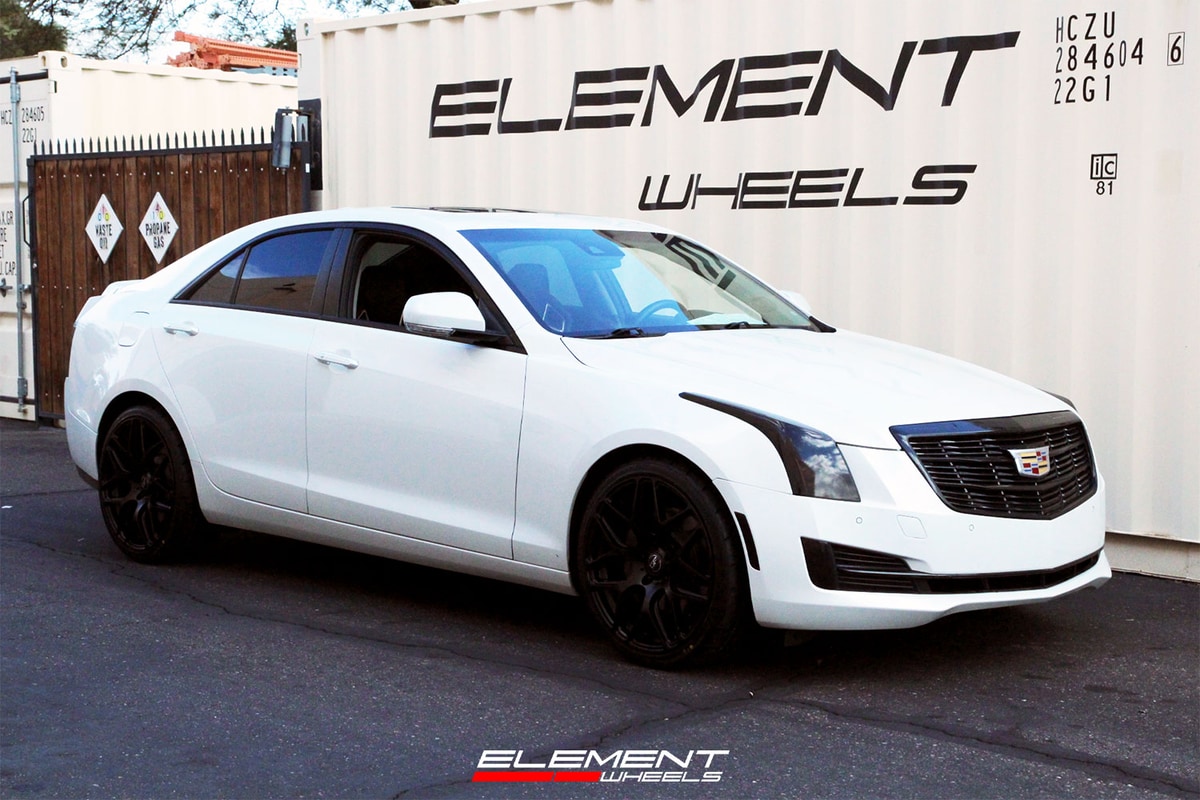 19 inch MRR Ground Force GF9 Matte Black on a 2017 Cadillac ATS AWD