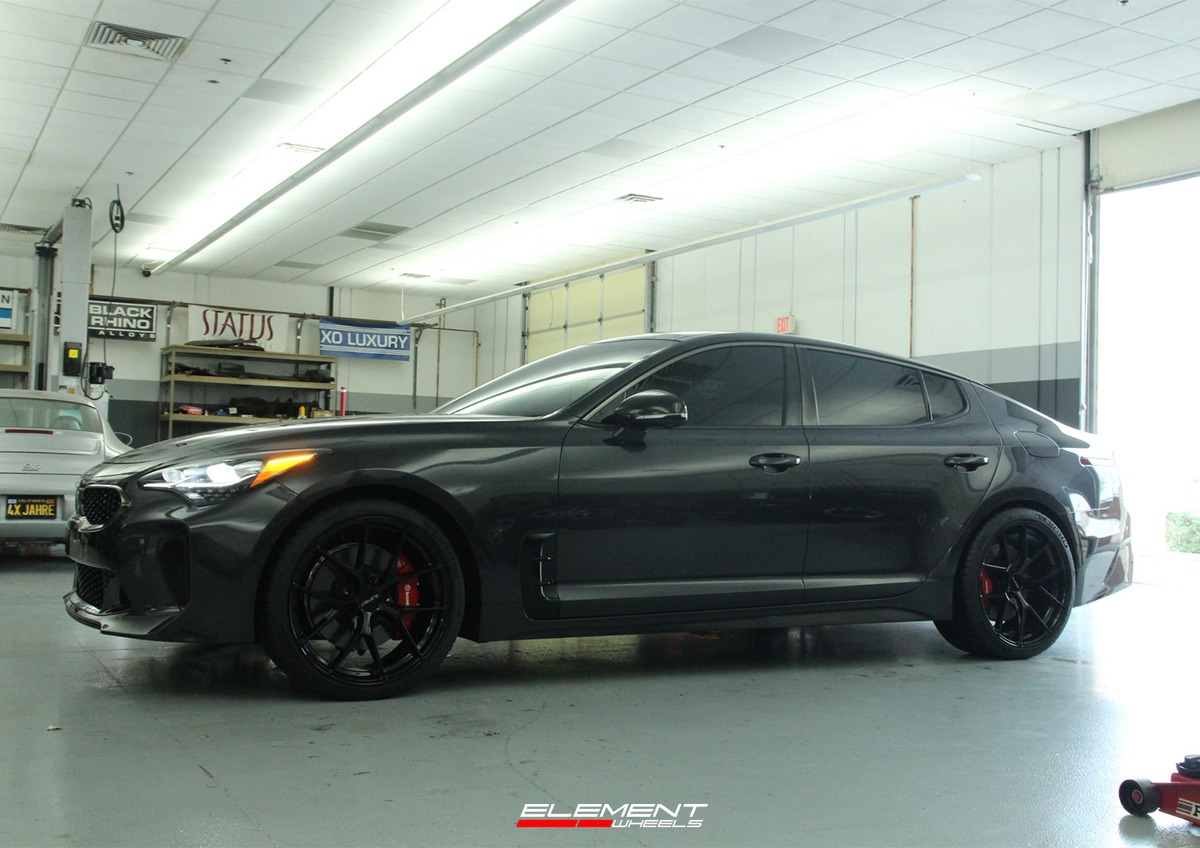 20 inch Staggered Element EL44 Gloss Black on a 2023 Kia Stinger GT AWD