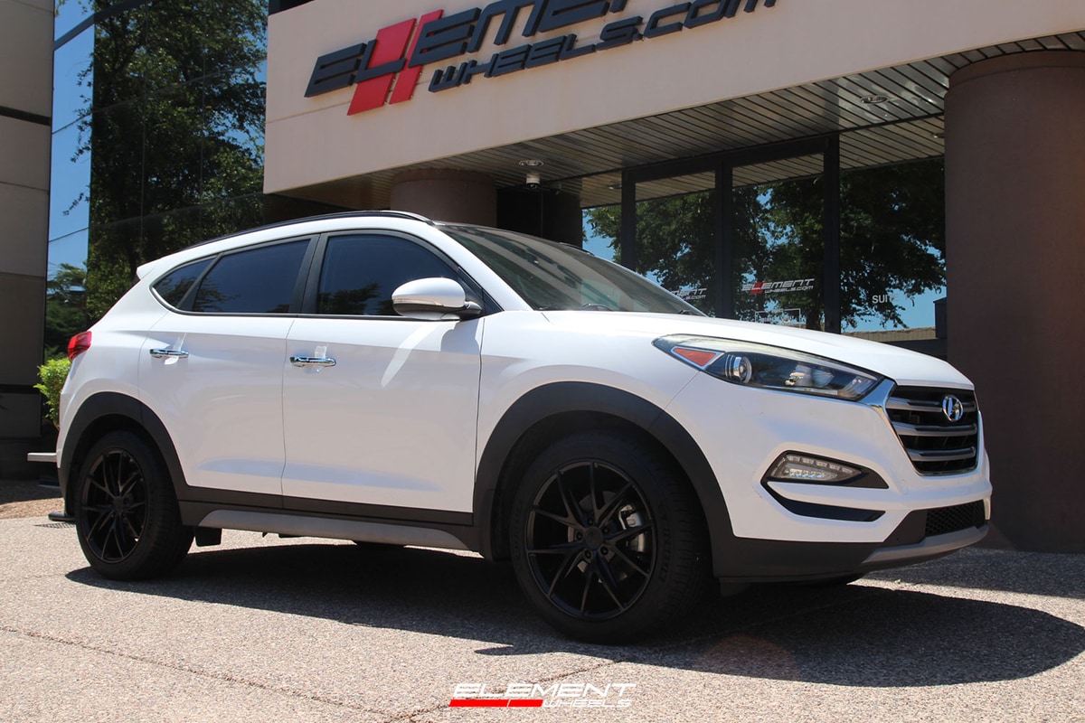 19 inch Niche Misano Satin Black on a 2017 Hyundai Tucson