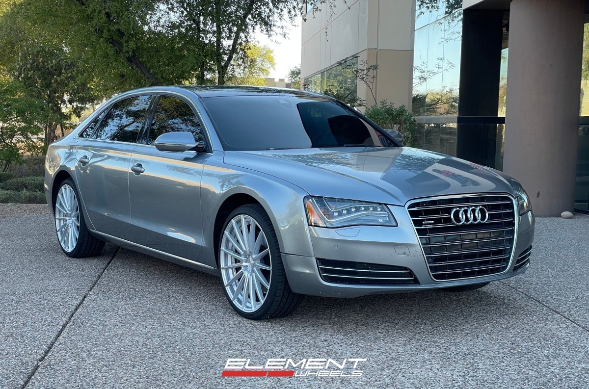 22 inch Element EL15 in Silver w/ Machined Face on a 2012 Audi A8L