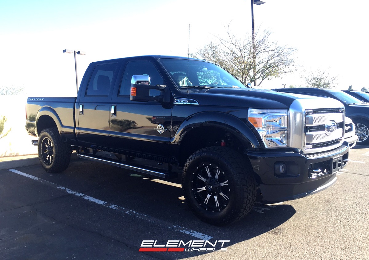 Fuel Nutz Black/Machined on 2015 Ford F-250 w/ Specs