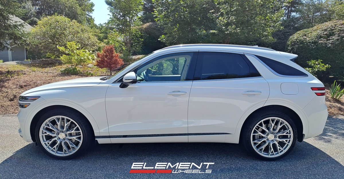 21 inch MRR Ground Force GF5 in Silver Machined on a 2025 Genesis GV70