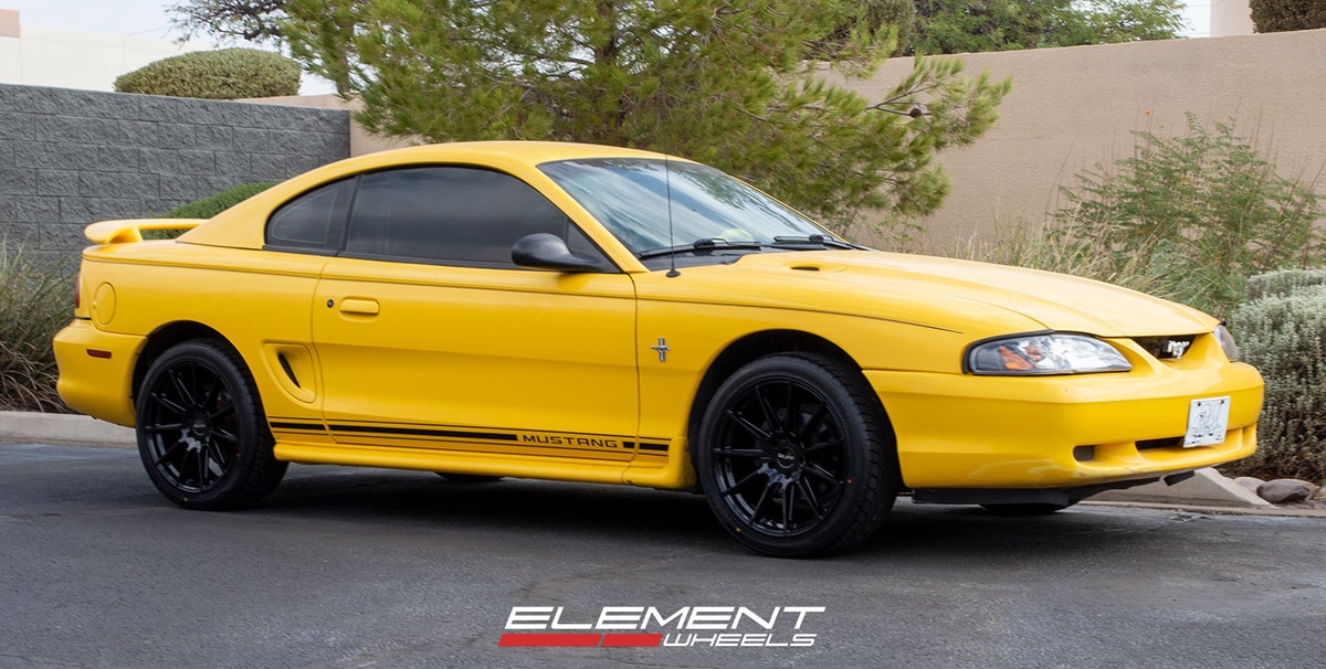 18 inch Ruff RS2 Gloss Black on a 1998 Ford Mustang V6
