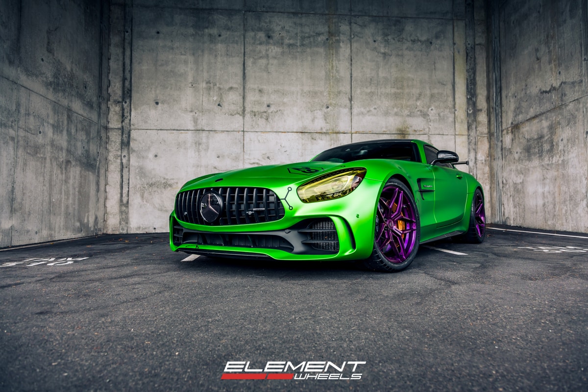 20 inch Staggered Variant Xenon Custom Illusion Violet on a 2019 Mercedes Benz AMG GT