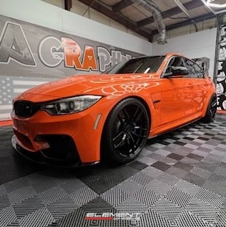 20 inch Staggered Variant Krypton Gloss Black on a 2015 BMW M3