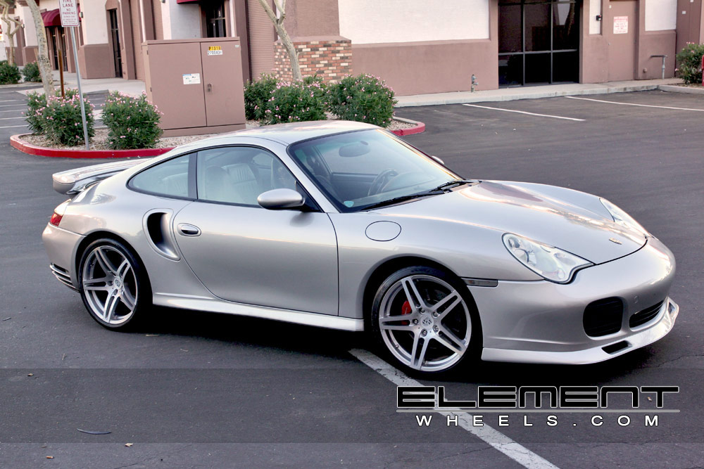 Roderick RW5 Wheels Brushed Silver Porsche 996 Turbo w/ Specs