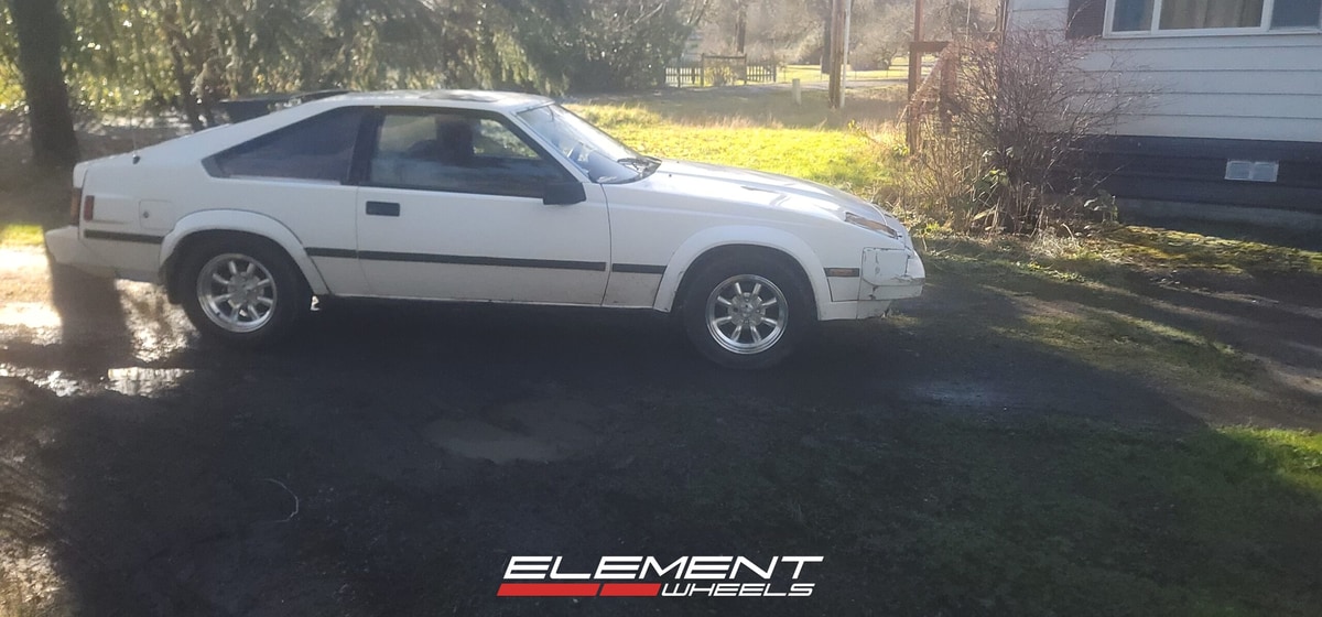15 inch Konig Rewind in Silver w/ Machined Lip on a 1983 Toyota Celica Supra