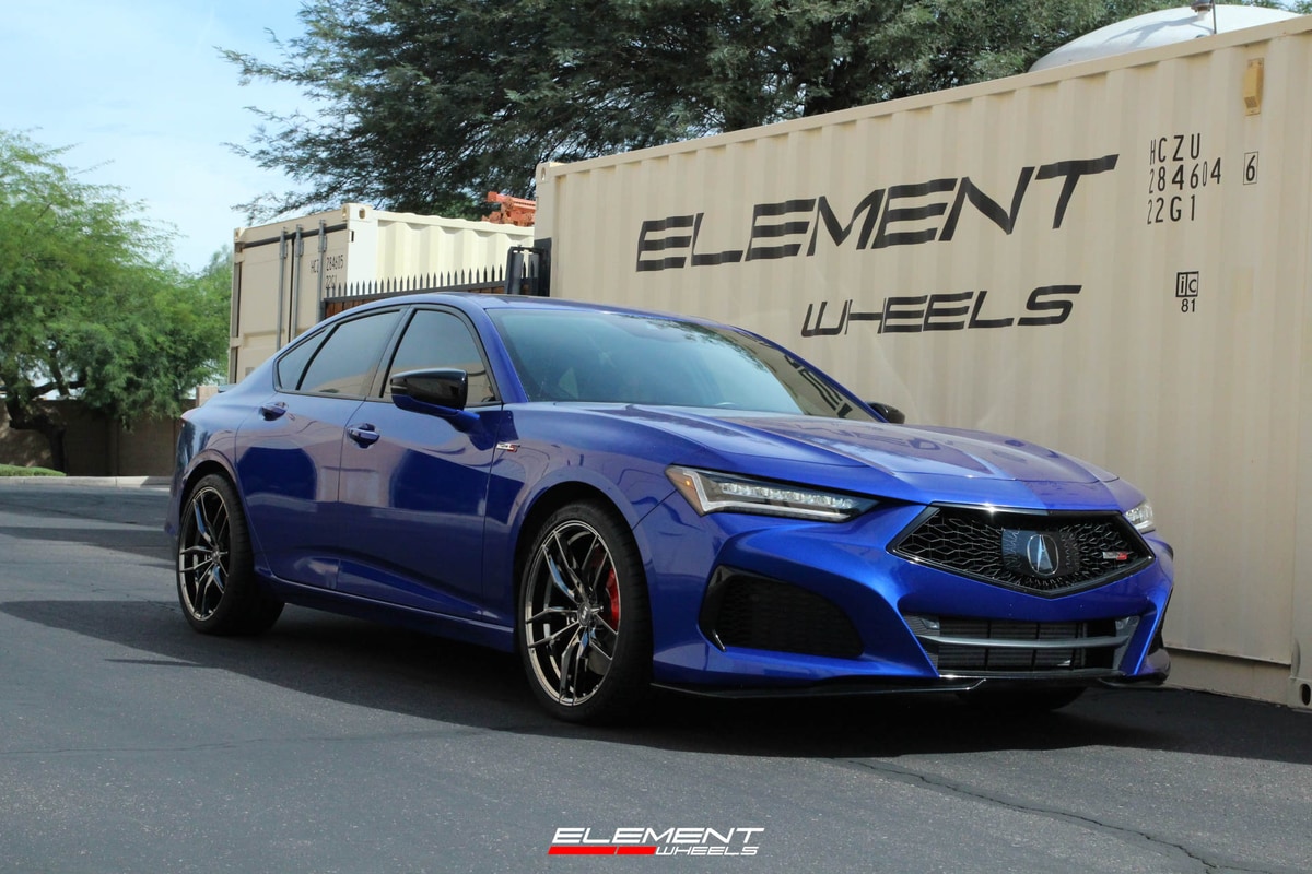 20 Inch Variant Krypton in Super Black Chrome on 2021 Acura TLX Type S