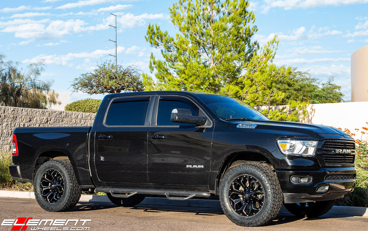20 inch Fuel Off-Road Assault Gloss Black Milled D576 on 2019 Dodge Ram 1500 Big Horn 4WD